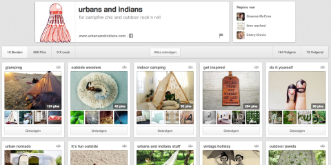 urbans & indians, glamping, pinterest, webwinkelmarketing