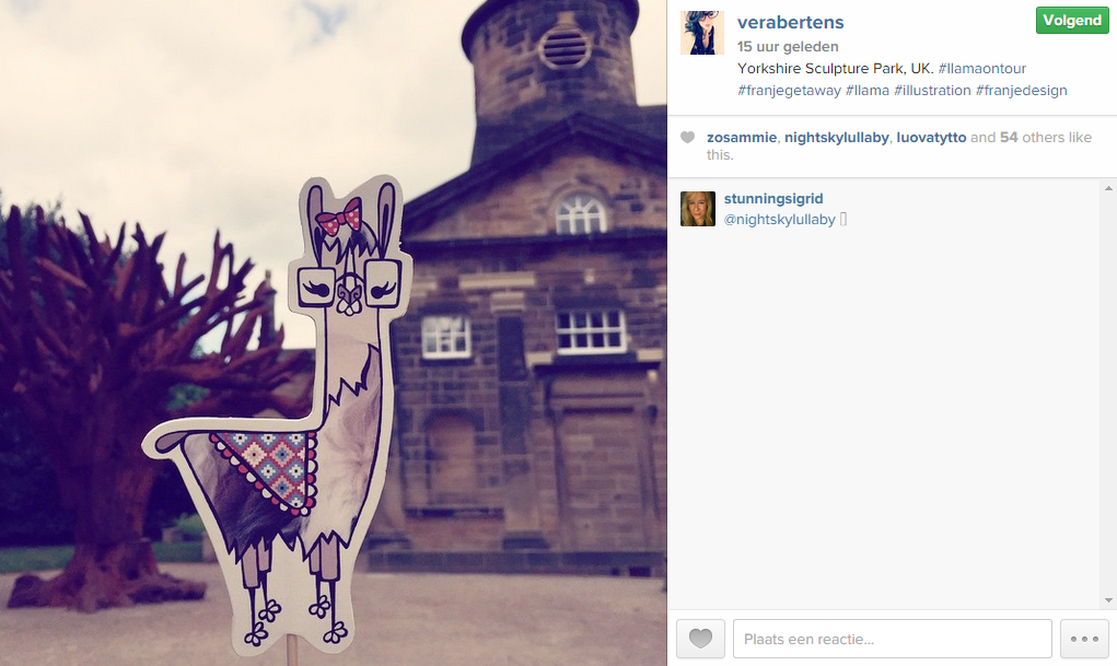 vera-bertens-llama-on-tour-instagram-voor-webshops